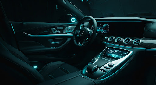 Premium car audio system with ambient lighting